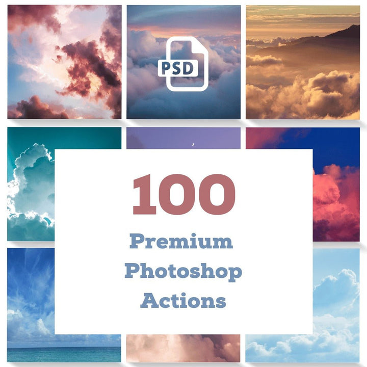 
									100 Premium Photoshop Actions