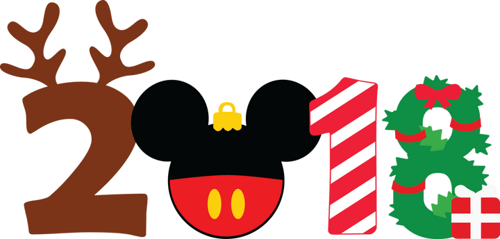 
									2018 Disney Christmas Mickey SVG