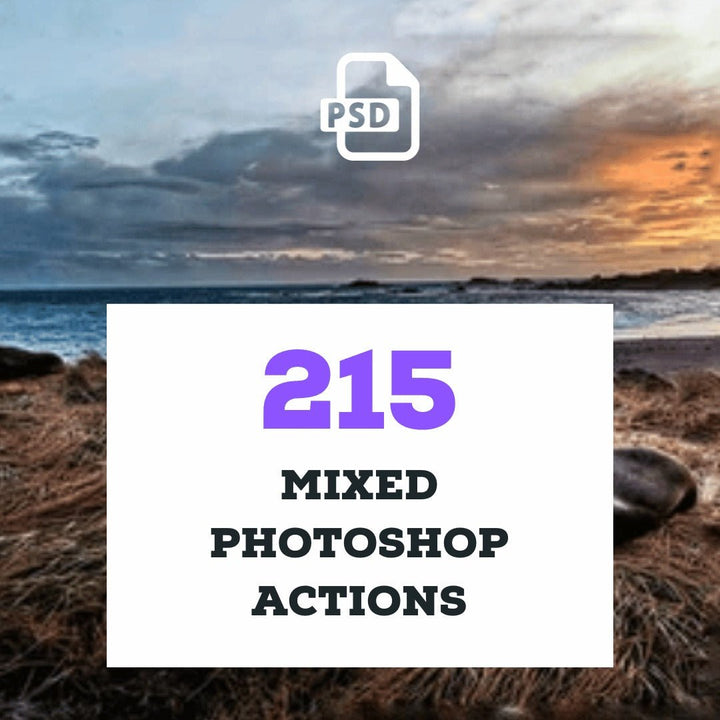 
									215 Mixed Premium Photoshop Actions