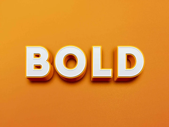 
									3D Bold Shadow Font Effect PSD Template