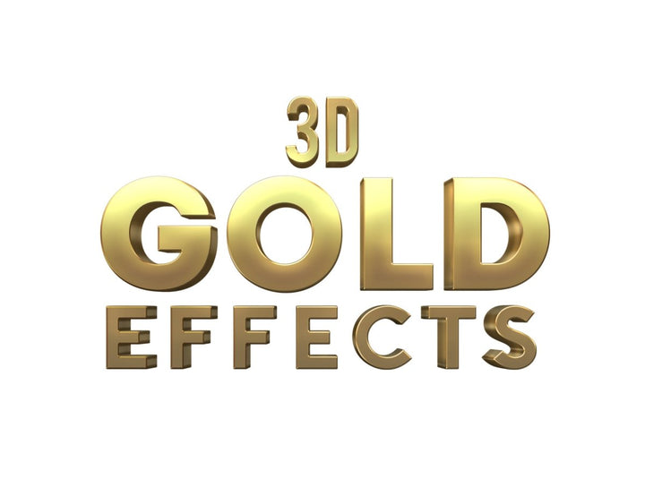 
									3D Metallic Gold Extrusion Font Effect PSD Template