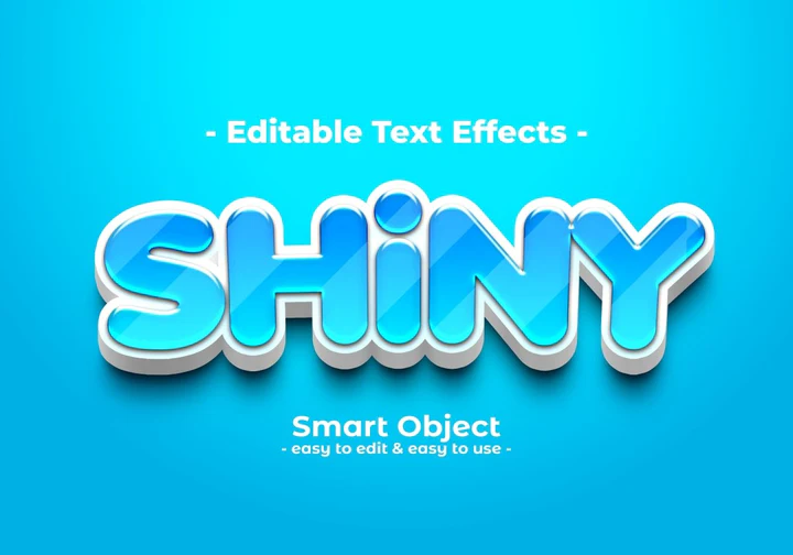 
									3D Shiny Font Effect PSD Template