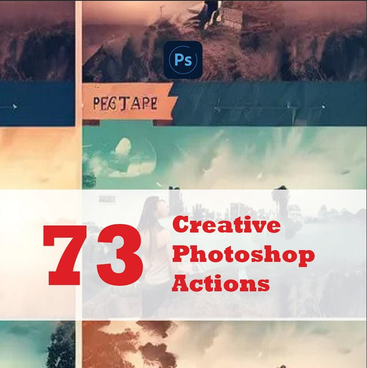 
									73 Creative Photoshop Actions