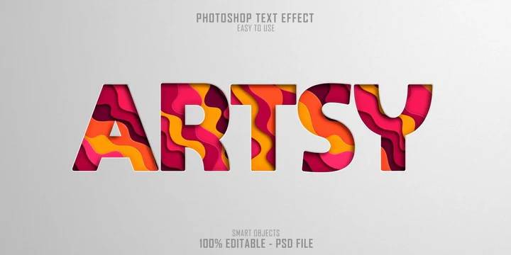 
									Artsy Abtraction Colorful Font Effect PSD Template