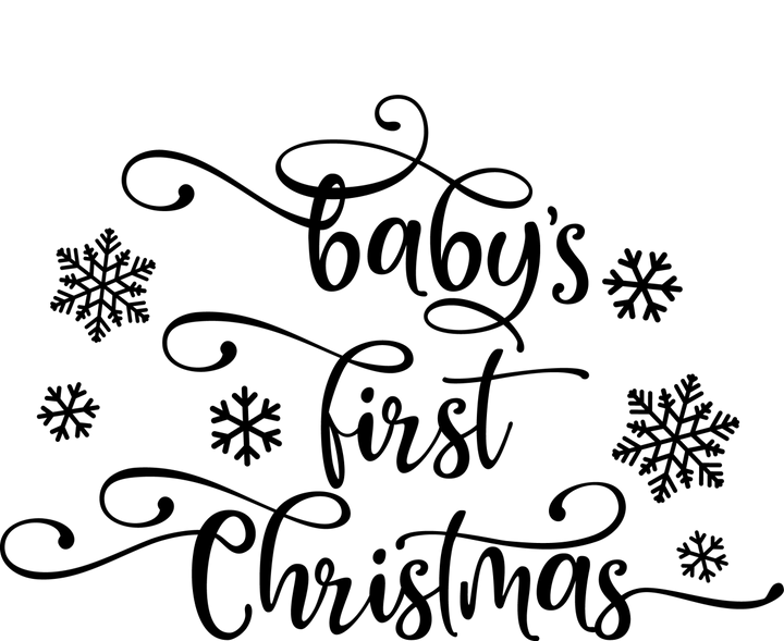 
									Baby’s First Christmas SVG 01