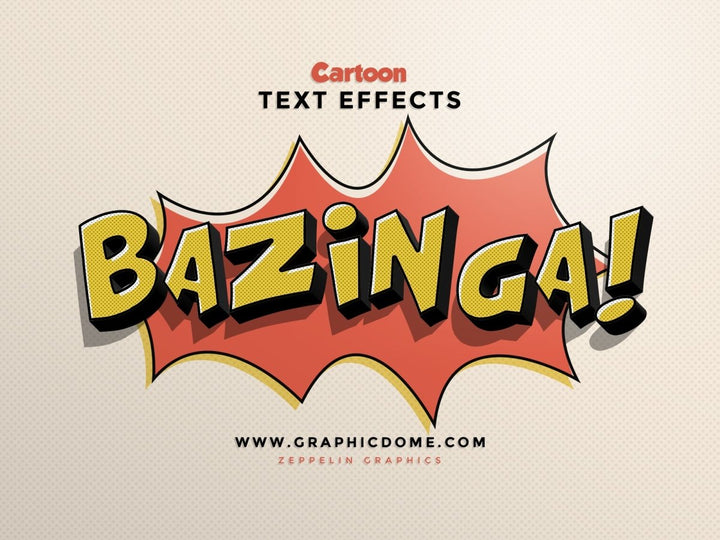 
									Bazinga 3D Font Effect PSD Template