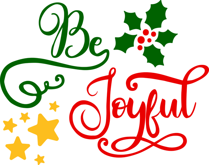 Be Joyful Stars & Flowers SVG