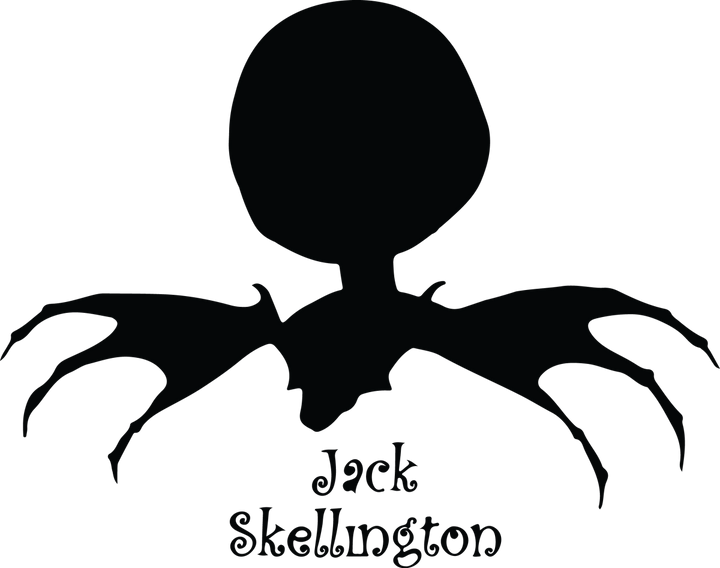 
									Black Silhouette Jack Skellington SVG