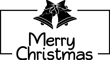 
									Black White Christmas Bells Merry Christmas SVG