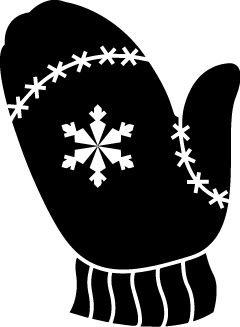 
									Black White Christmas Stockings Snowflakes SVG