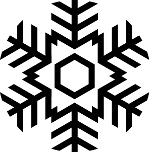 
									Black White Geometric Snowflake Christmas SVG