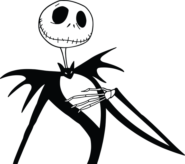 
									Black White Jack Skellington SVG