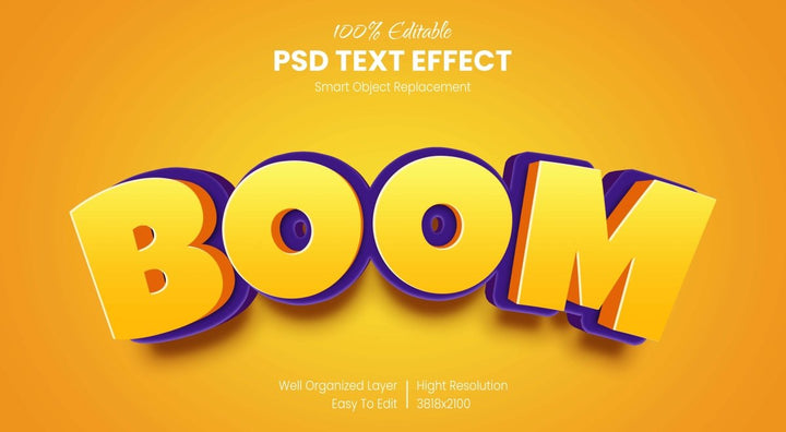 
									Boom Luminous Echo Font Effect PSD Template