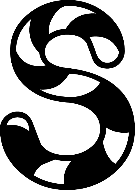 
									Capital Letter S Candy Cane SVG