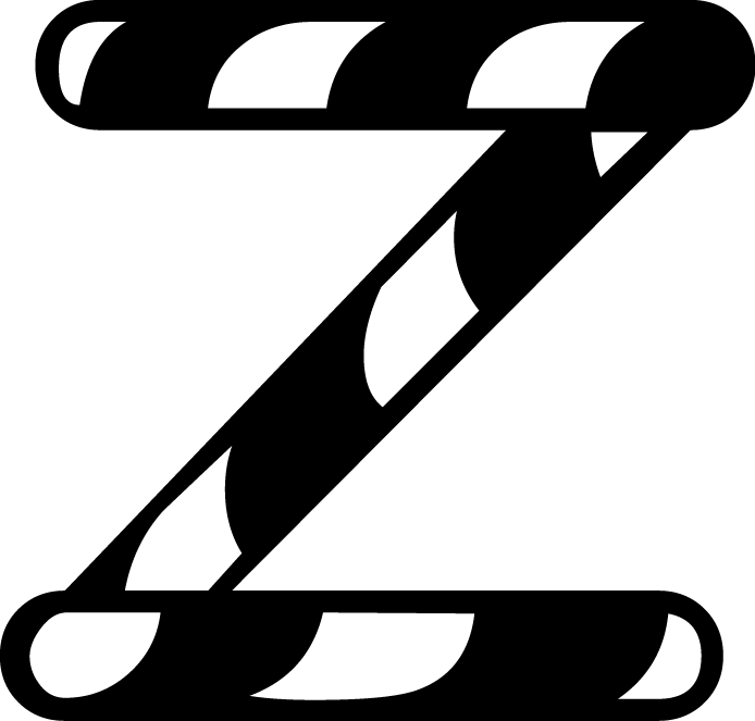 
									Capital Letter Z Candy Cane SVG