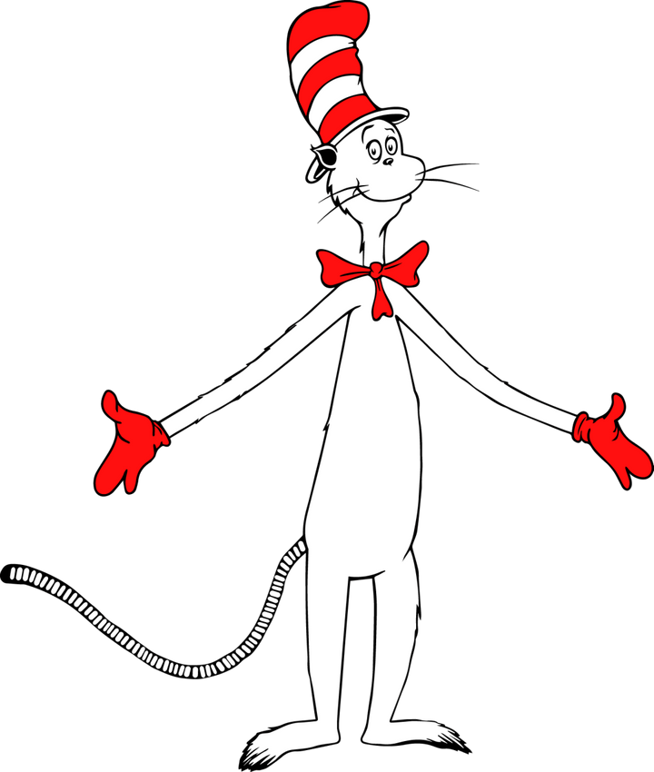 
									Cat in the Hat Character Illustration SVG