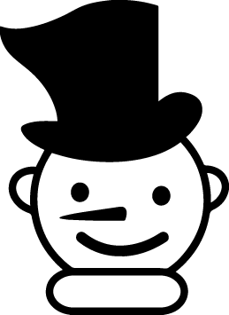 Cheerful Face with Top Hat SVG