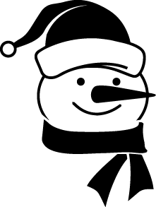 
									Cheerful Snowman with Top Hat SVG