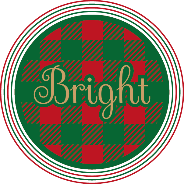 
									Christmas Bright Plaid Circle SVG