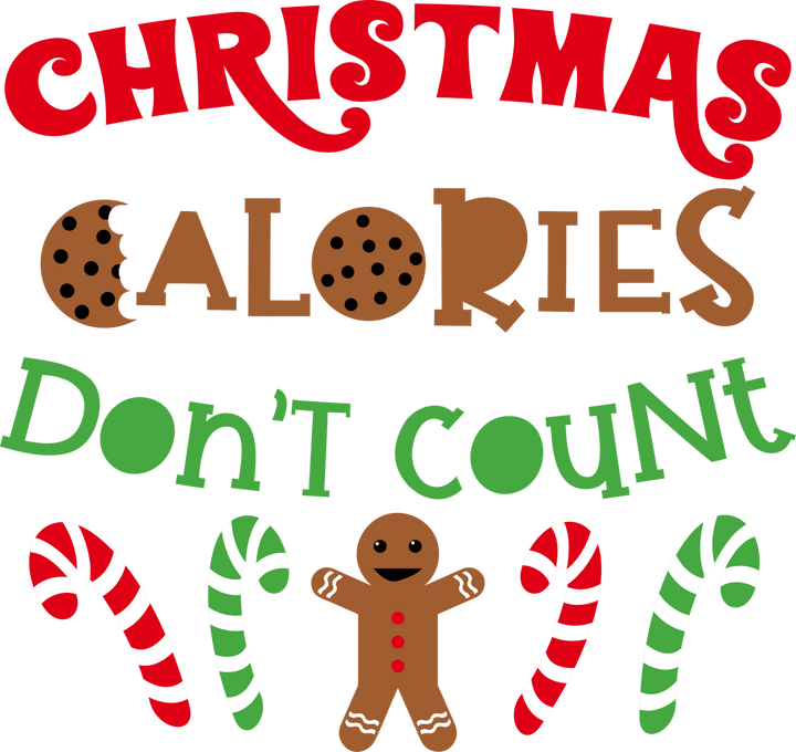 
									Christmas Calories Don’t Count Teddy Bear SVG