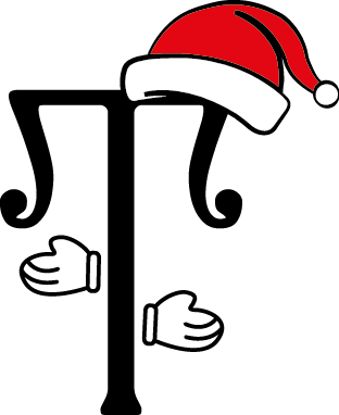 
									Christmas Letter T with Santa Hat and Mittens Vector SVG