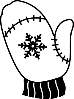 Christmas Mitten with Snowflake Pattern SVG