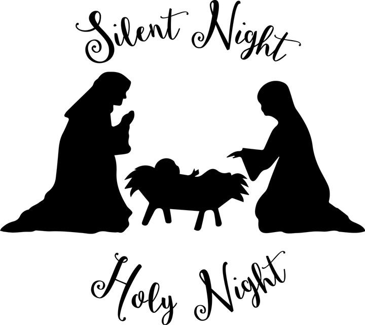 
									Christmas Nativity Silent Night SVG