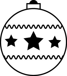 
									Christmas Ornament with Stars Pattern SVG