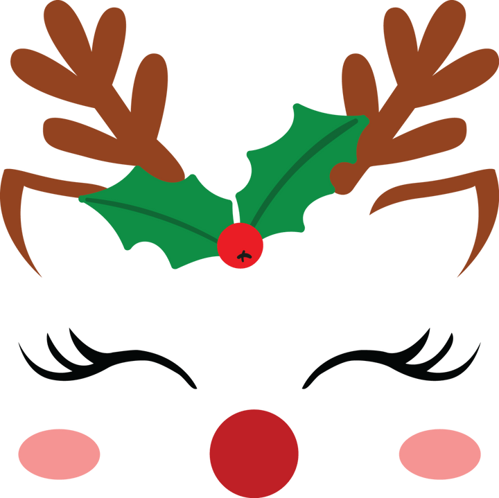 
									Christmas Reindeer Mistletoe SVG