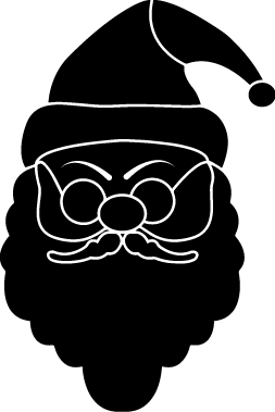 
									Christmas Santa Claus Face Silhouette SVG