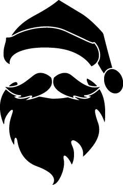 
									Christmas Santa Claus Profile Silhouette SVG