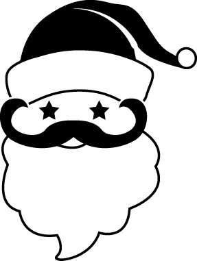 
									Christmas Santa Claus Starry Eyes SVG