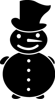 
									Christmas Snowman with Top Hat SVG