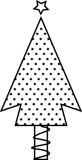 
									Christmas Tree with Star Pattern SVG