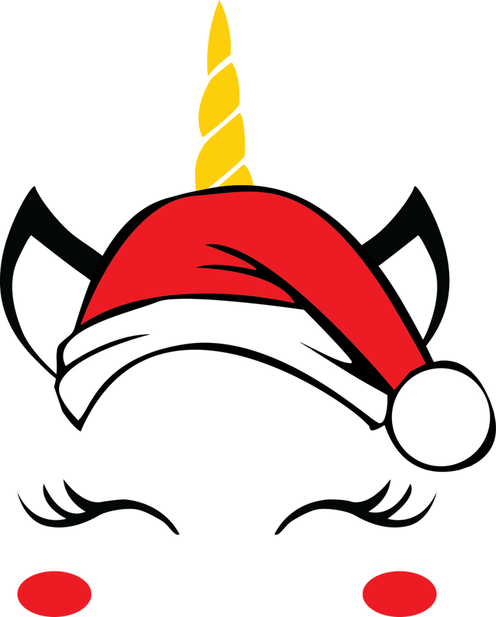 Christmas Unicorn Hat SVG