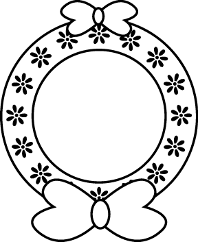 
									Christmas Wreath Line Art SVG