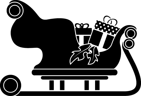 
									Festive Christmas Sleigh with Gifts SVG