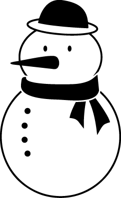 Festive Christmas Snowman with Hat and Scarf SVG