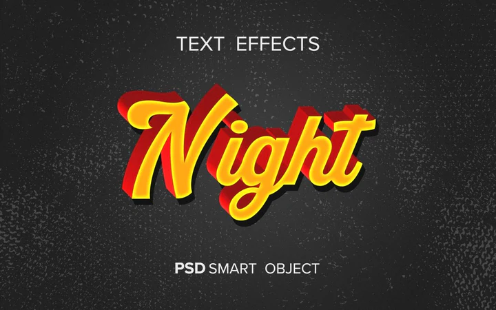 
									Fiery Night Font Effect PSD Template