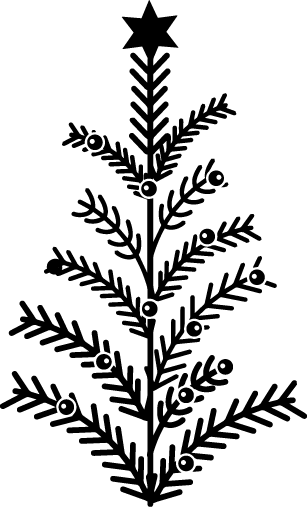 
									Geometric Christmas Tree with Star Top SVG