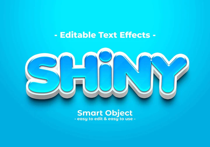 
									Glossy Blue Shiny Elvation Font Effect PSD Template