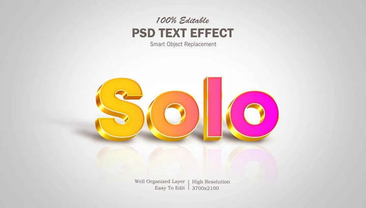 
									Goldden Solo Spotlight Font Effect PSD Template