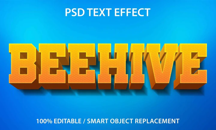 
									Golden Beehive shadowy Font Effect PSD Template