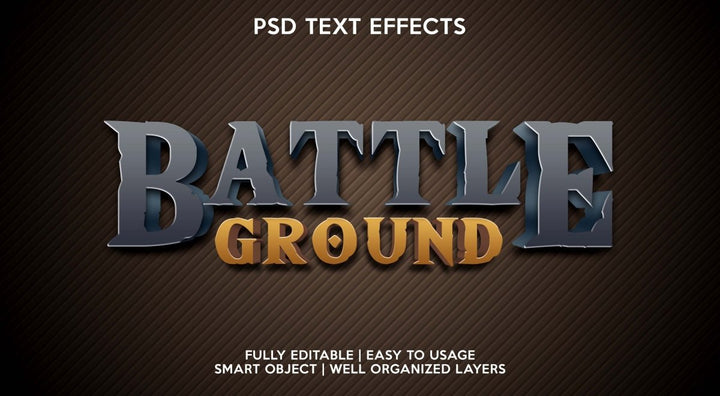 
									Golden Edge Battle Ground Font Effect PSD Template