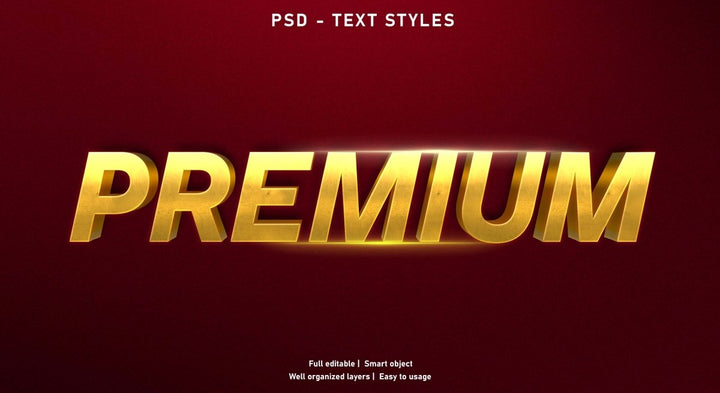 
									Golden Premium Font Effect PSD Template