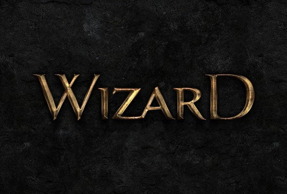 
									Golden Wizard Font Effect PSD Template