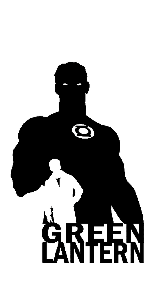 
									Green Lantern Comic Character Silhouette SVG