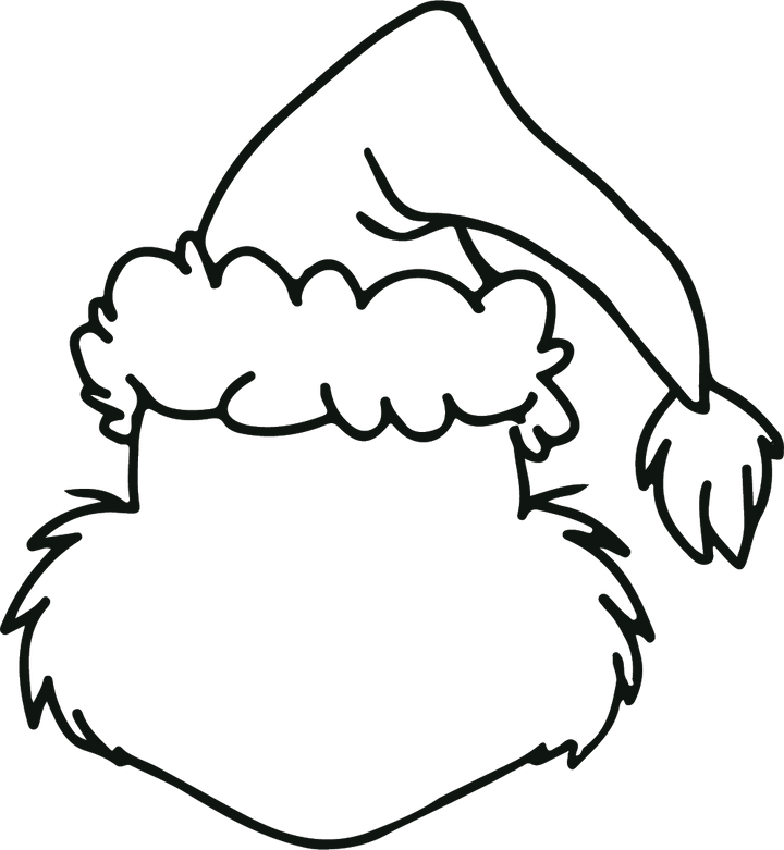 
									Green Santa Hat Outline SVG