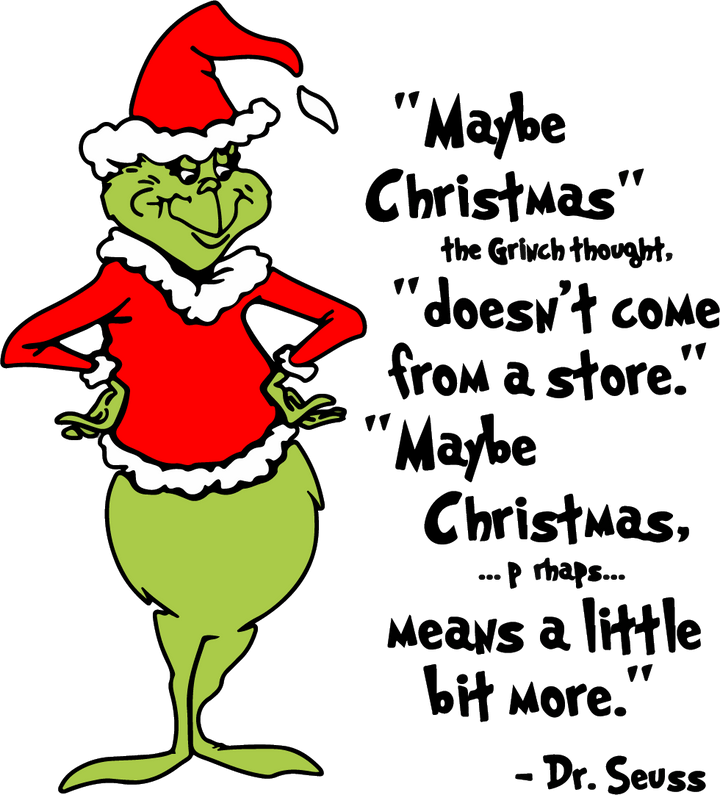 
									Grinch Christmas Quote Dr Seuss Illustration SVG