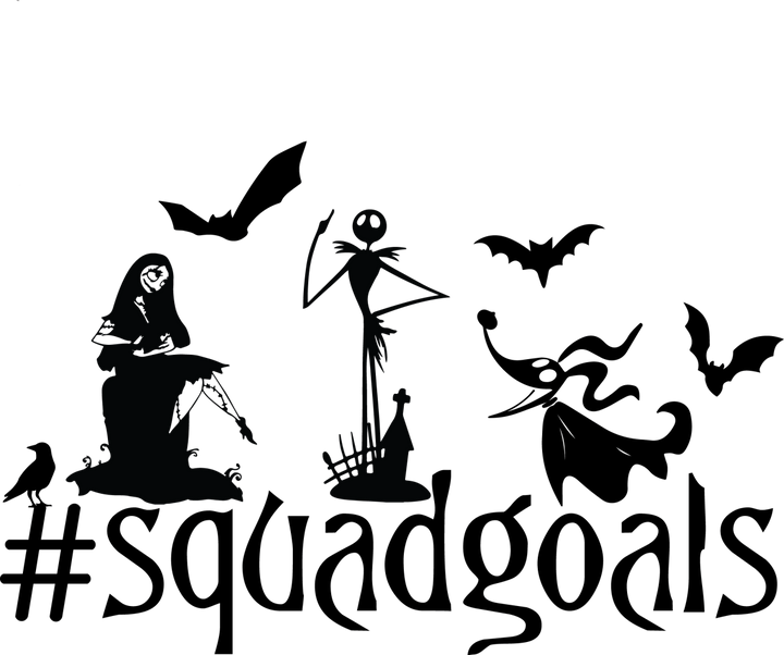 
									Halloween Squad Goals Silhouette SVG